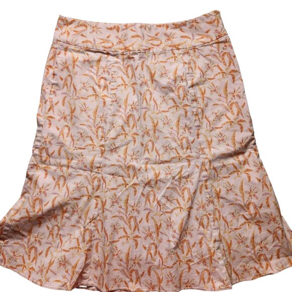GAP Womens Size 6 Stretch A-line Skirt Y2K Summer Floral Peachy Pink - Picture 3 of 8